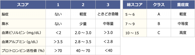 参考 Child Pugh分類