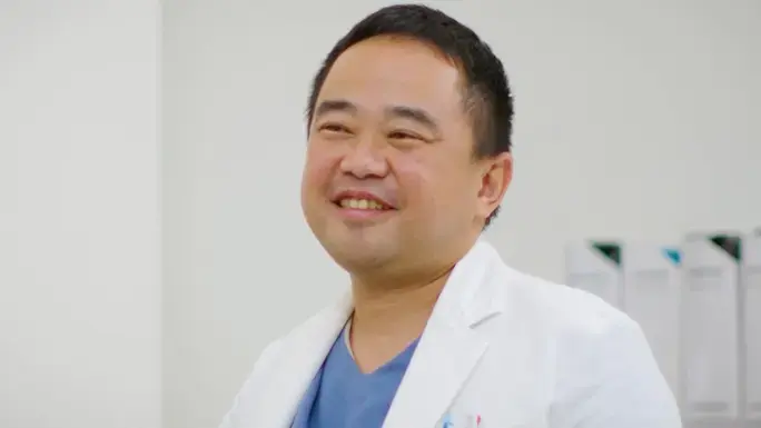 松尾先生によるアブレーション治療後の診察風景（実演）